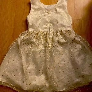 White formal dress, size 7, worn once to a wedding.